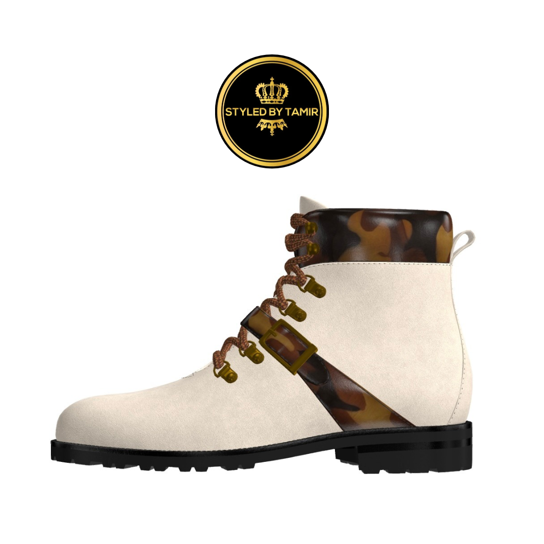 IVORY KID SUEDE X BROWN CAMO PATINA