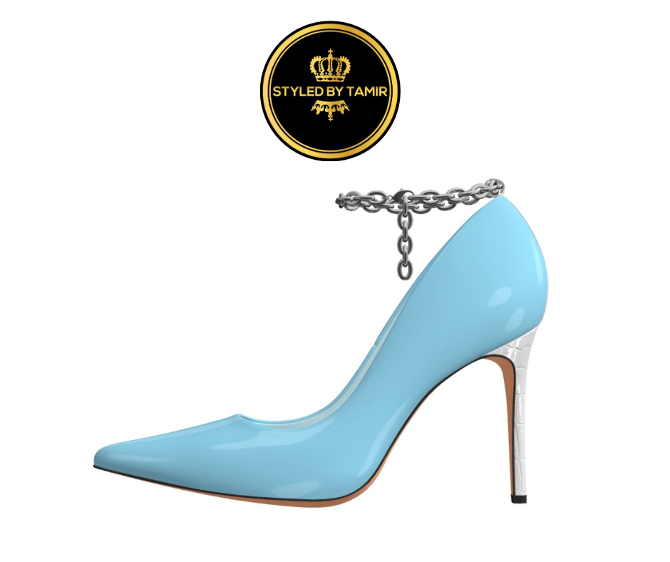 SKY BLUE PATENT X WHITE CROC 