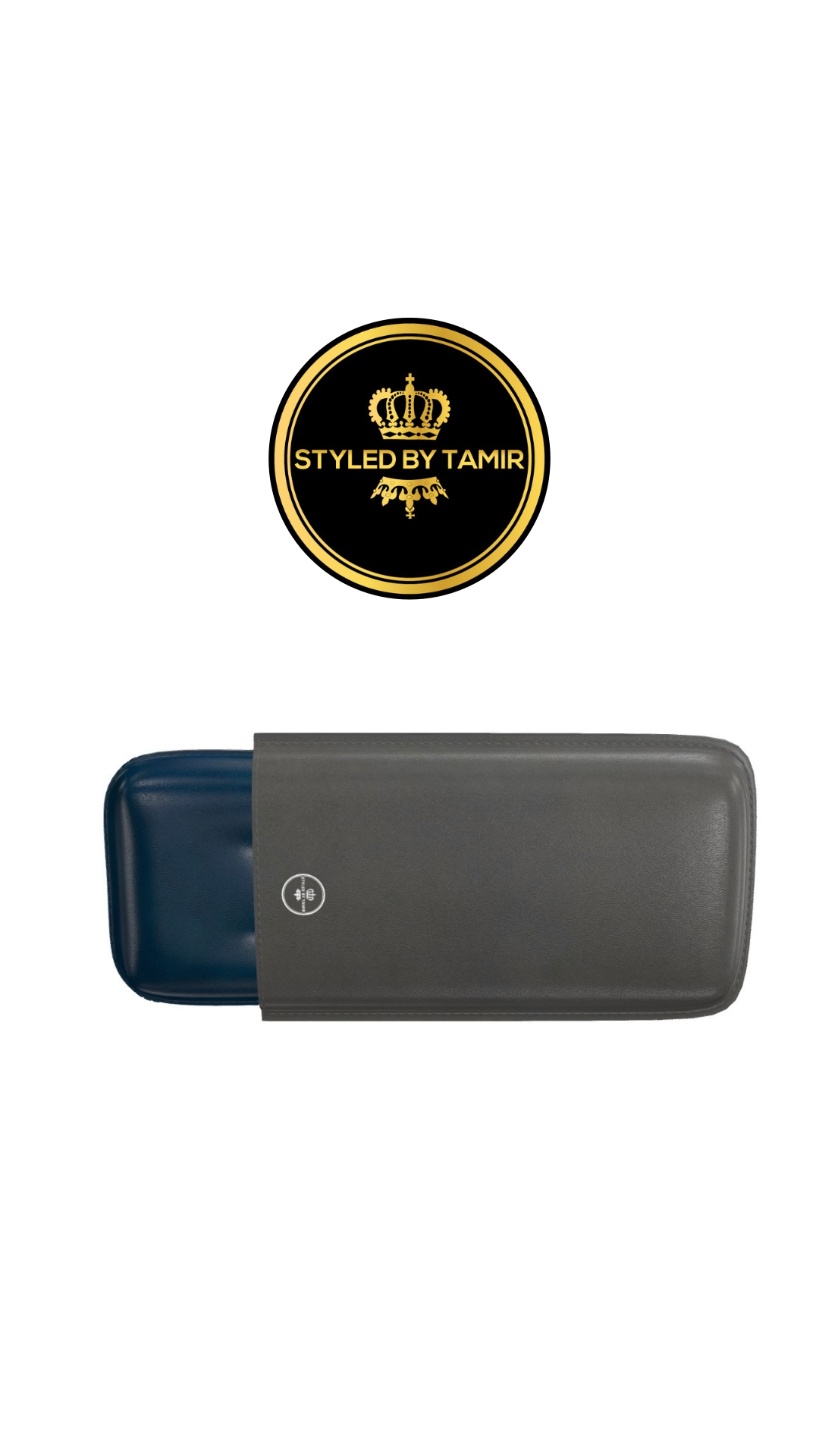 GREY PAINTED CALF X NAVY PAINTED CALF 