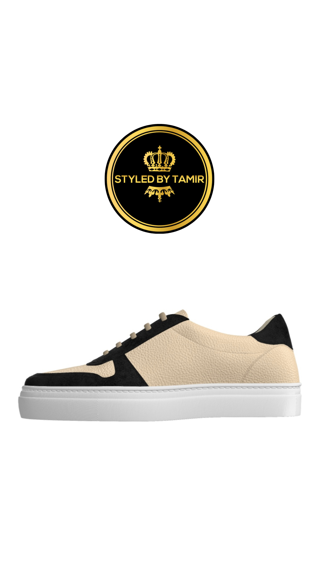 BEIGE FULLGRAIN X BLACK SUEDE