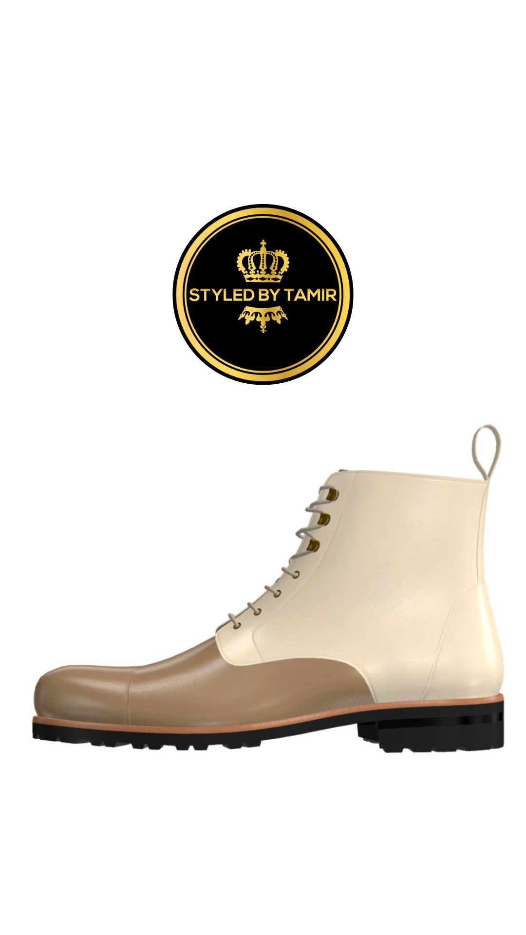 LIGHT BROWN LUXE CALF X NUDE LUXE CALF 