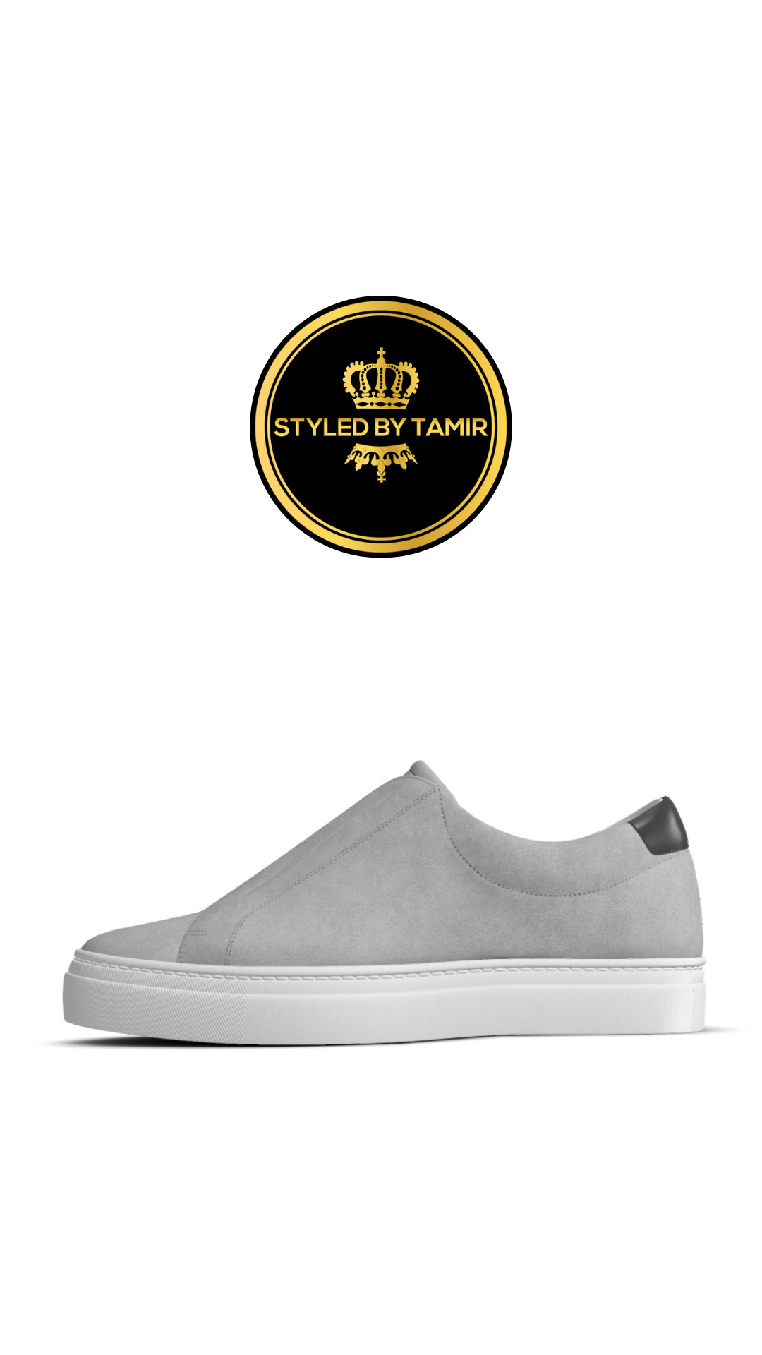 LIGHT GREY SUEDE X GREY NAPPA ACCENT 