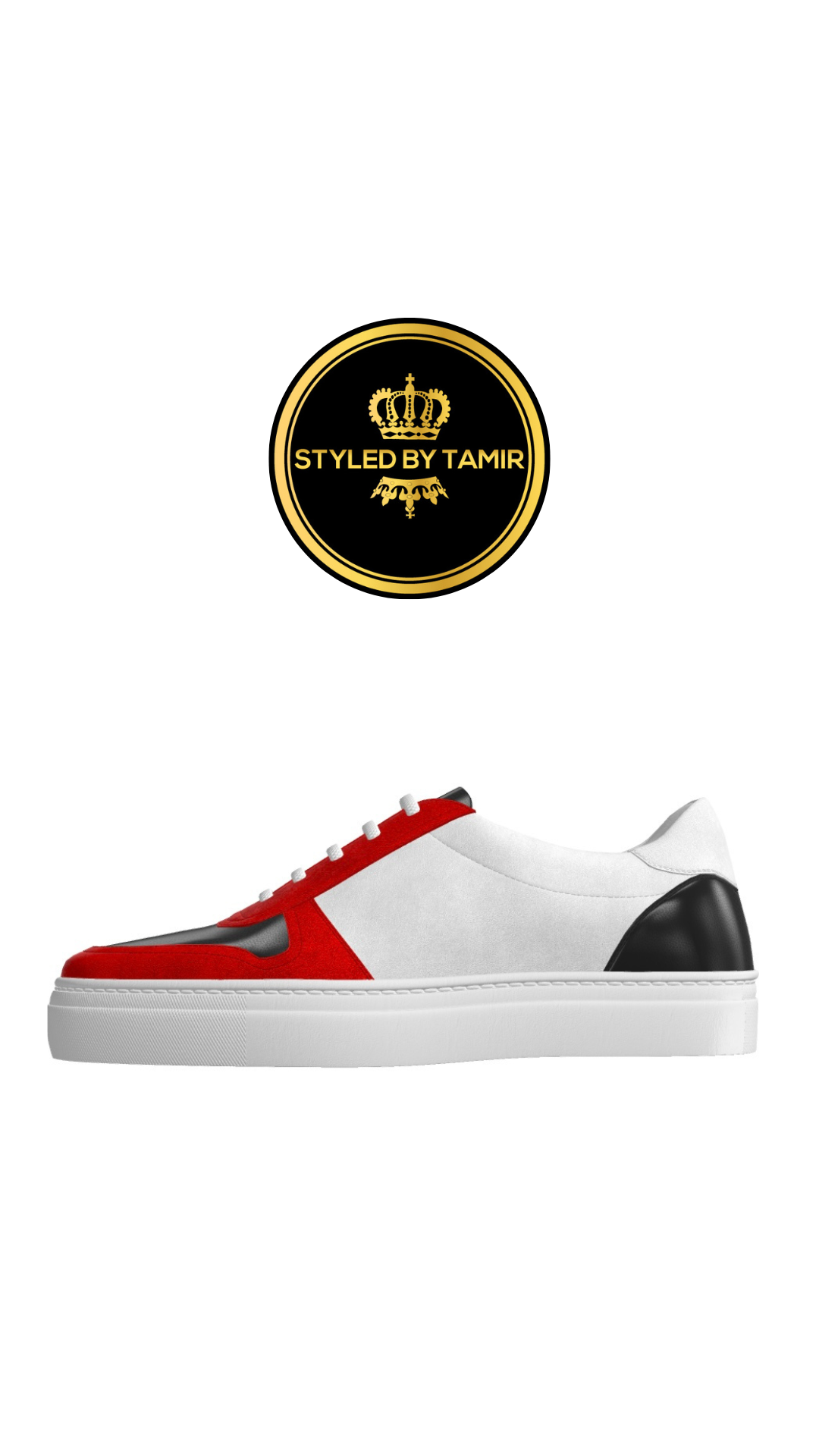 WHITE SUEDE X BLACK NAPPA X RED SUEDE 