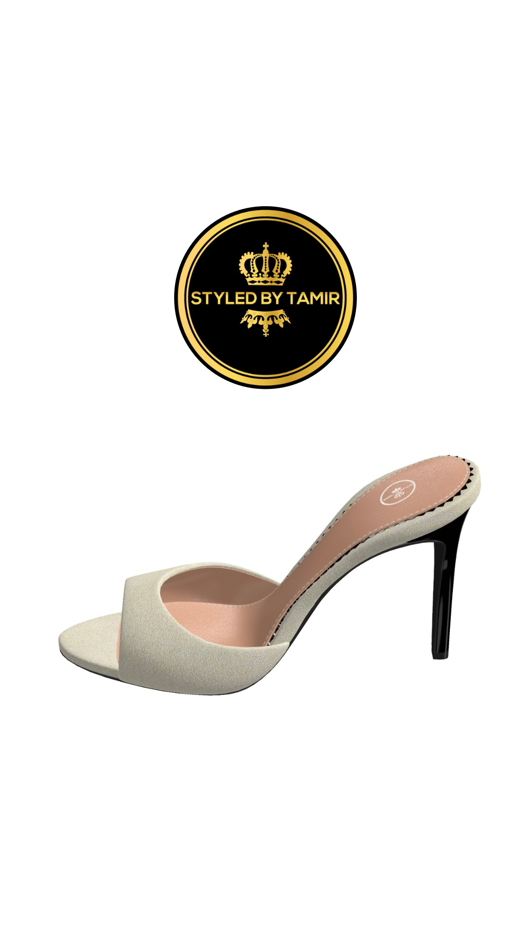 STONE GREY ITALIAN SUEDE X BLACK PATENT 