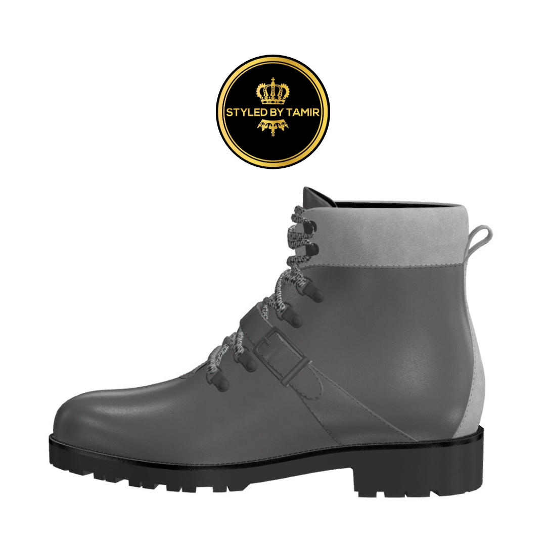 GREY LUXE CALF X LIGHT GREY SUEDE