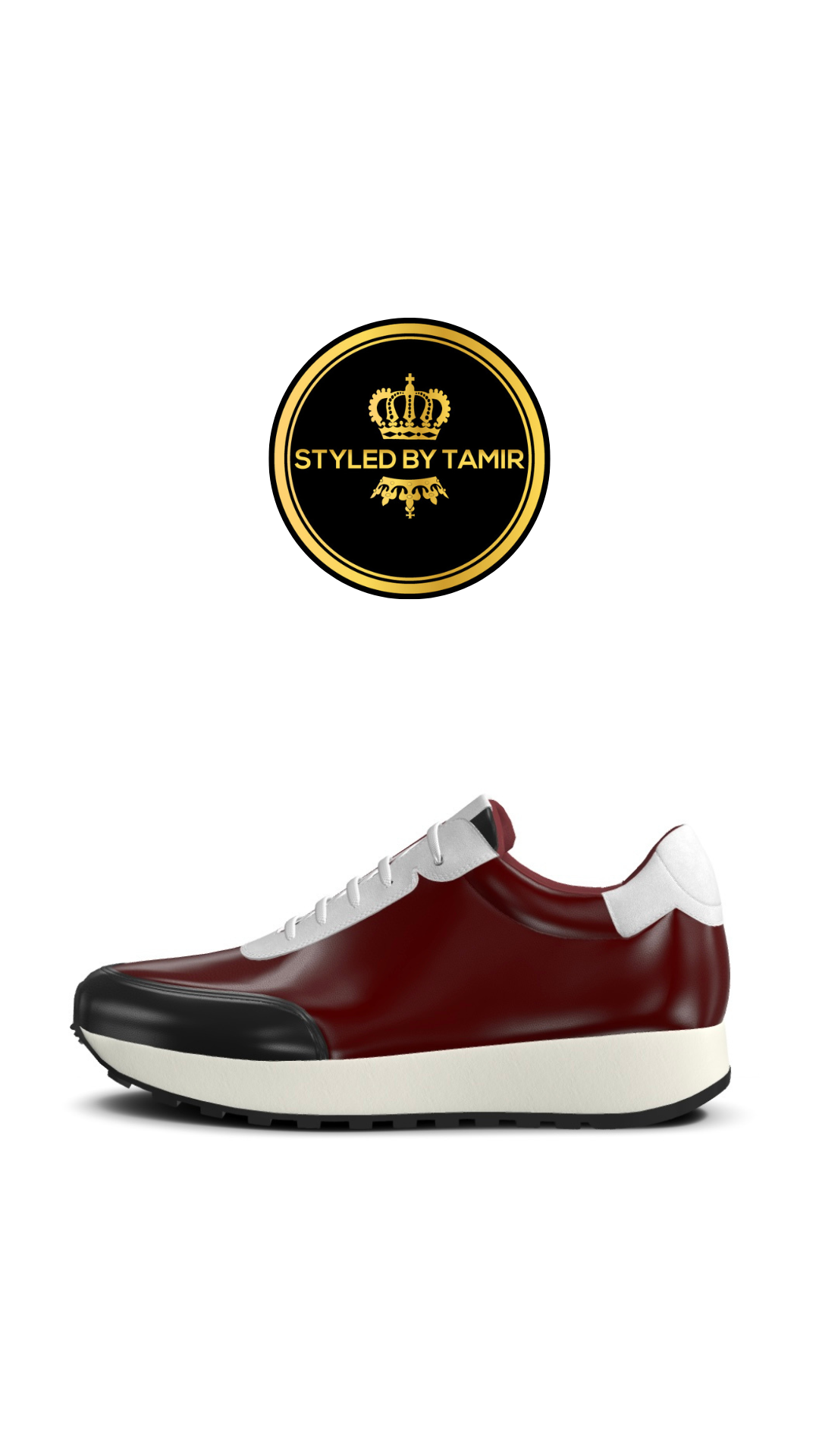 BURGUNDY X BLACK X WHITE