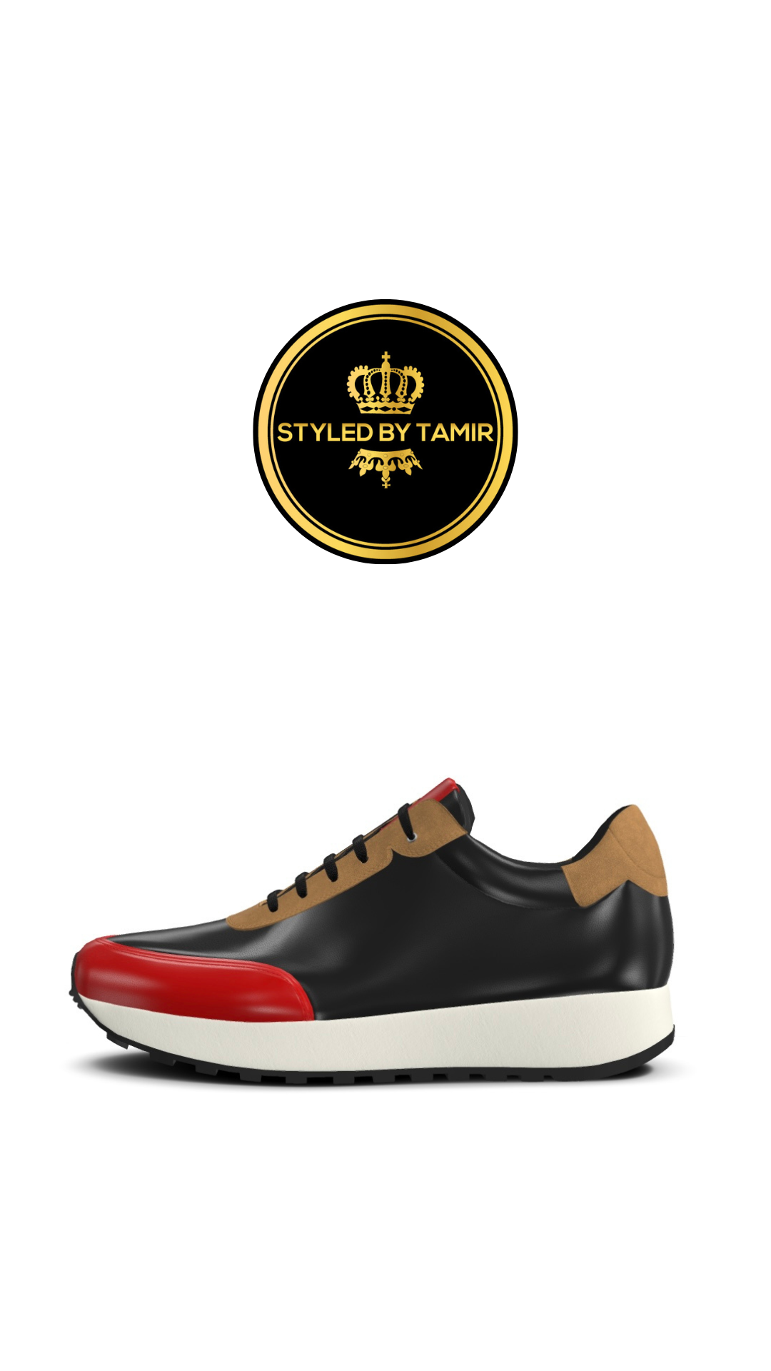 BLACK X RED NAPPA X CAMEL SUEDE