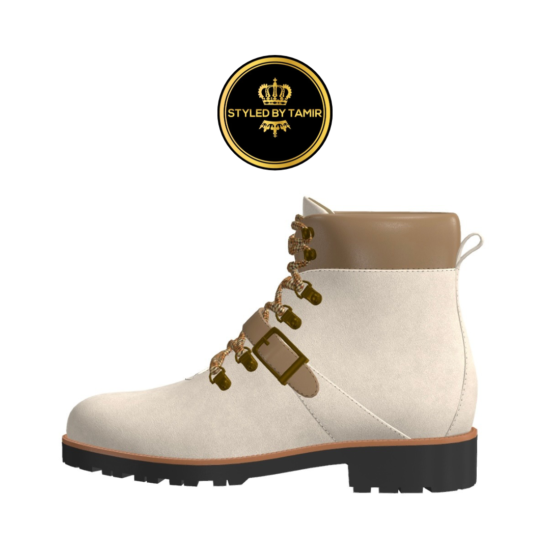 IVORY SUEDE X LIGHT BROWN LUXE CALF