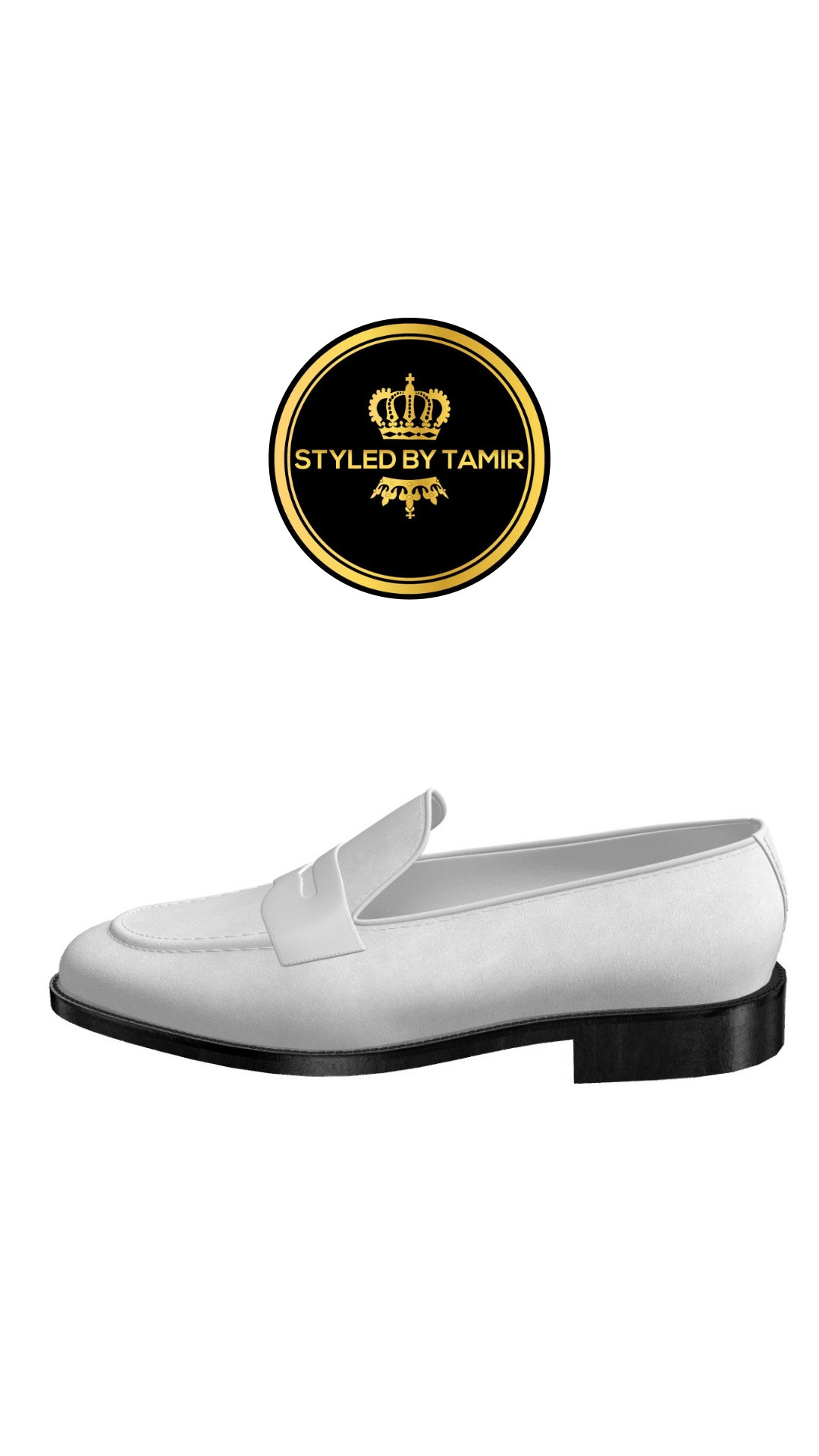 WHITE SUEDE X WHITE LUXE CALF