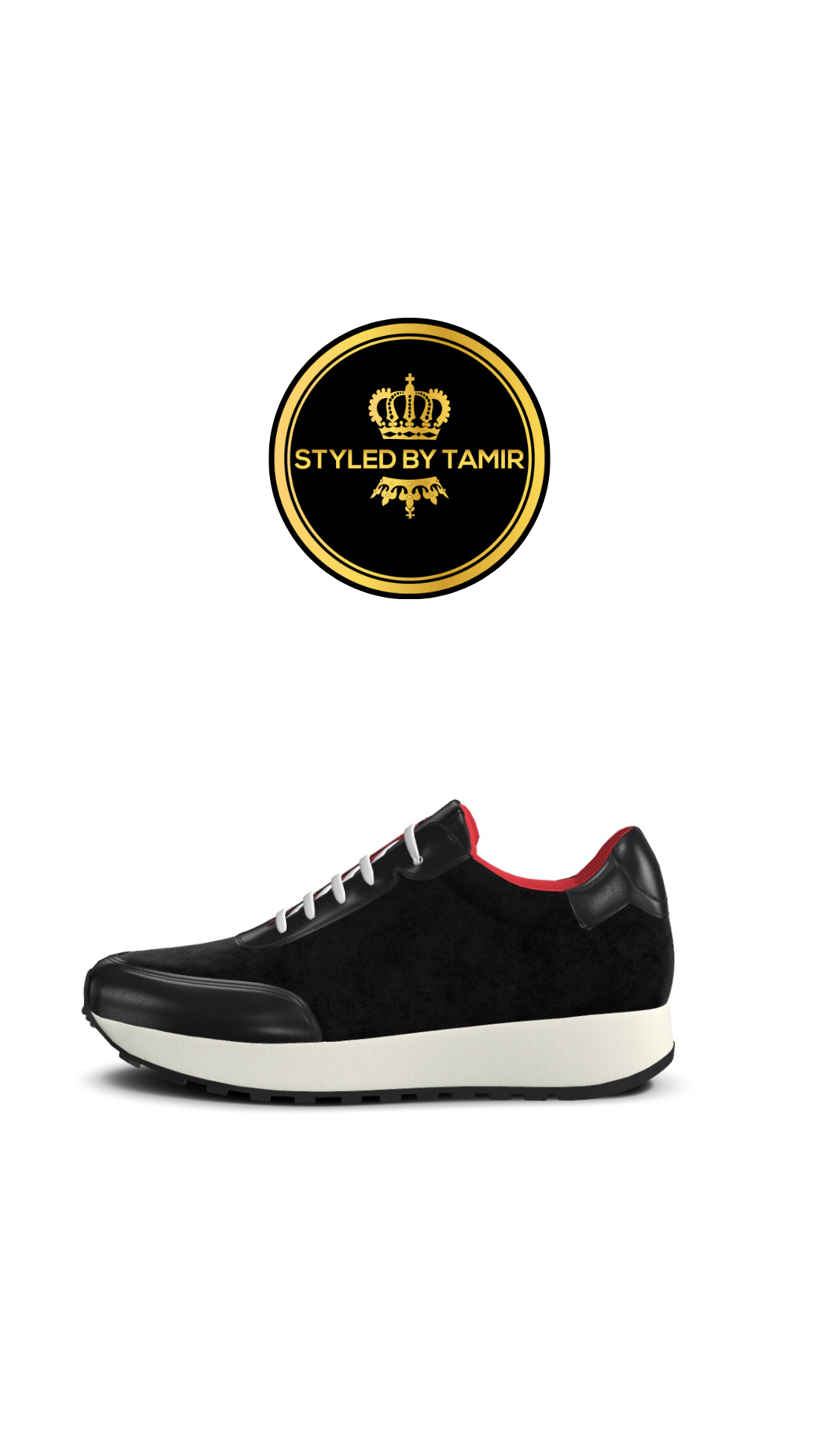 BLACK SUEDE X BLACK PAINTED CALF 