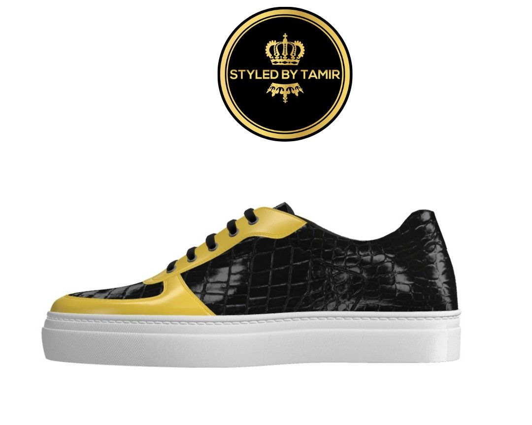 Black Alligator X Yellow Nappa