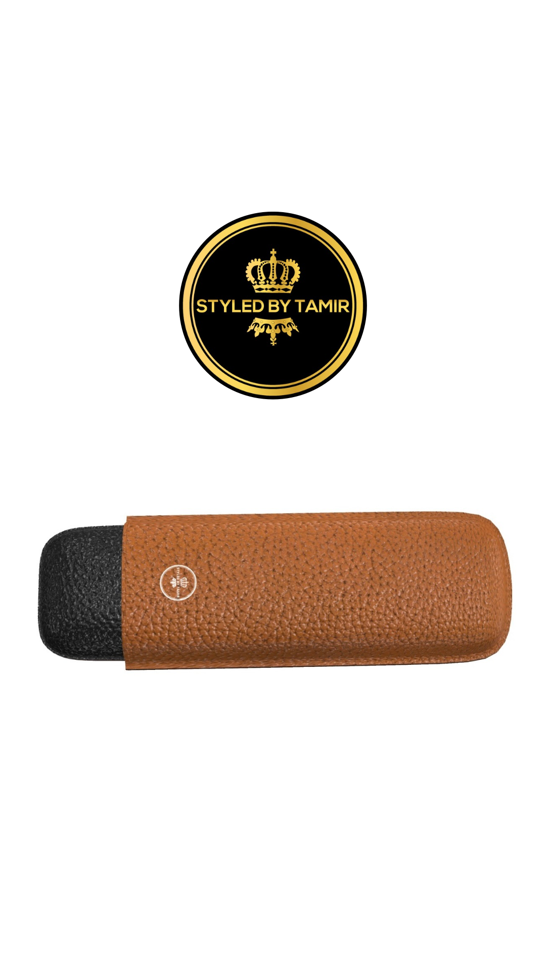 COGNAC FULLGRAIN X BLACK FULLGRAIN 