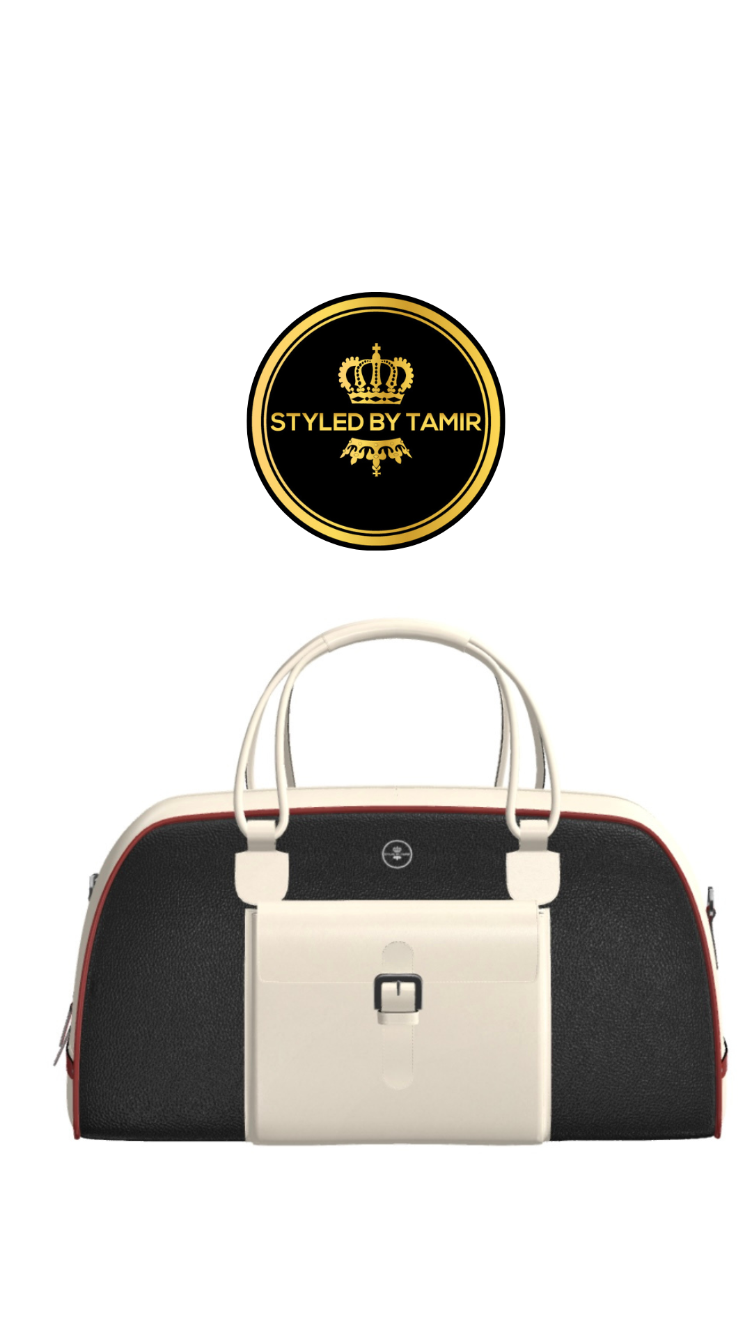 BLACK FULLGRAIN X NUDE X RED PAINTED CALF