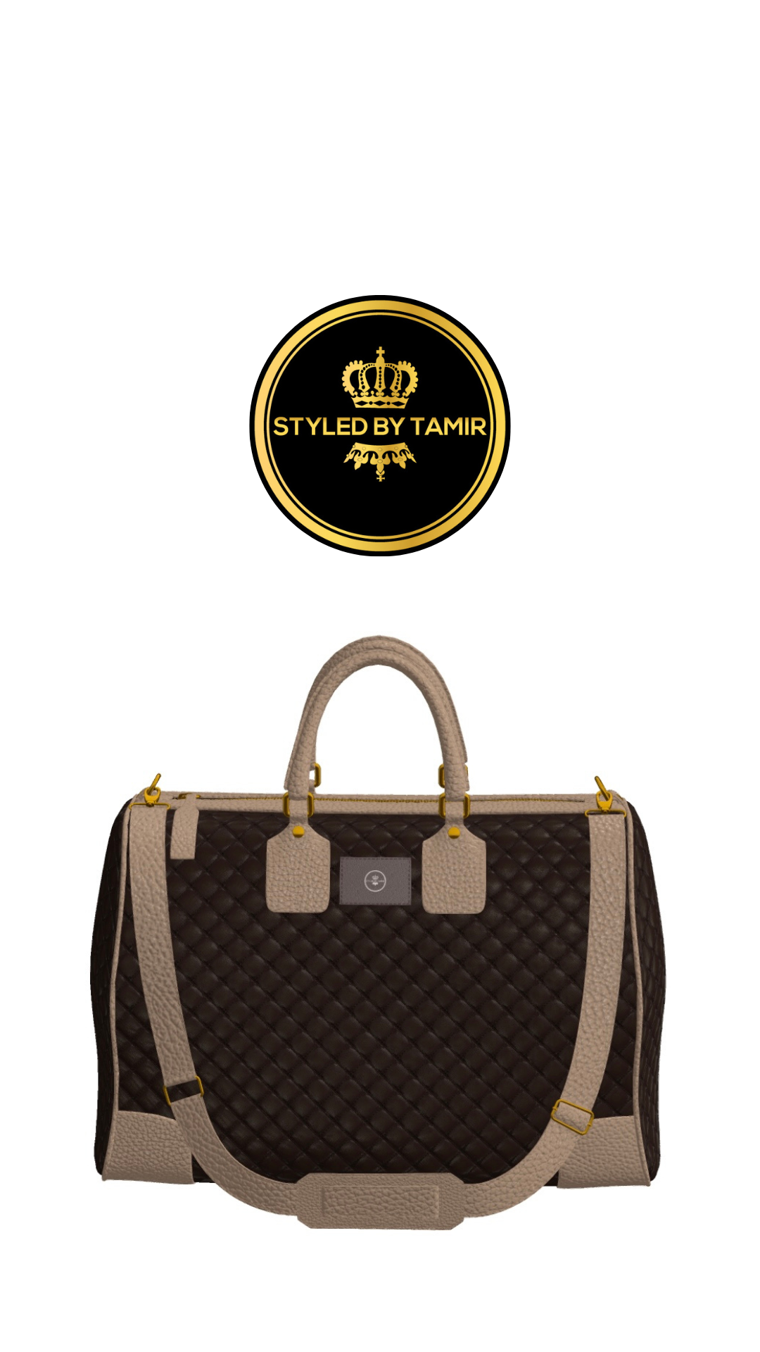 BROWN QUILTED X SAND FULLGRAIN 