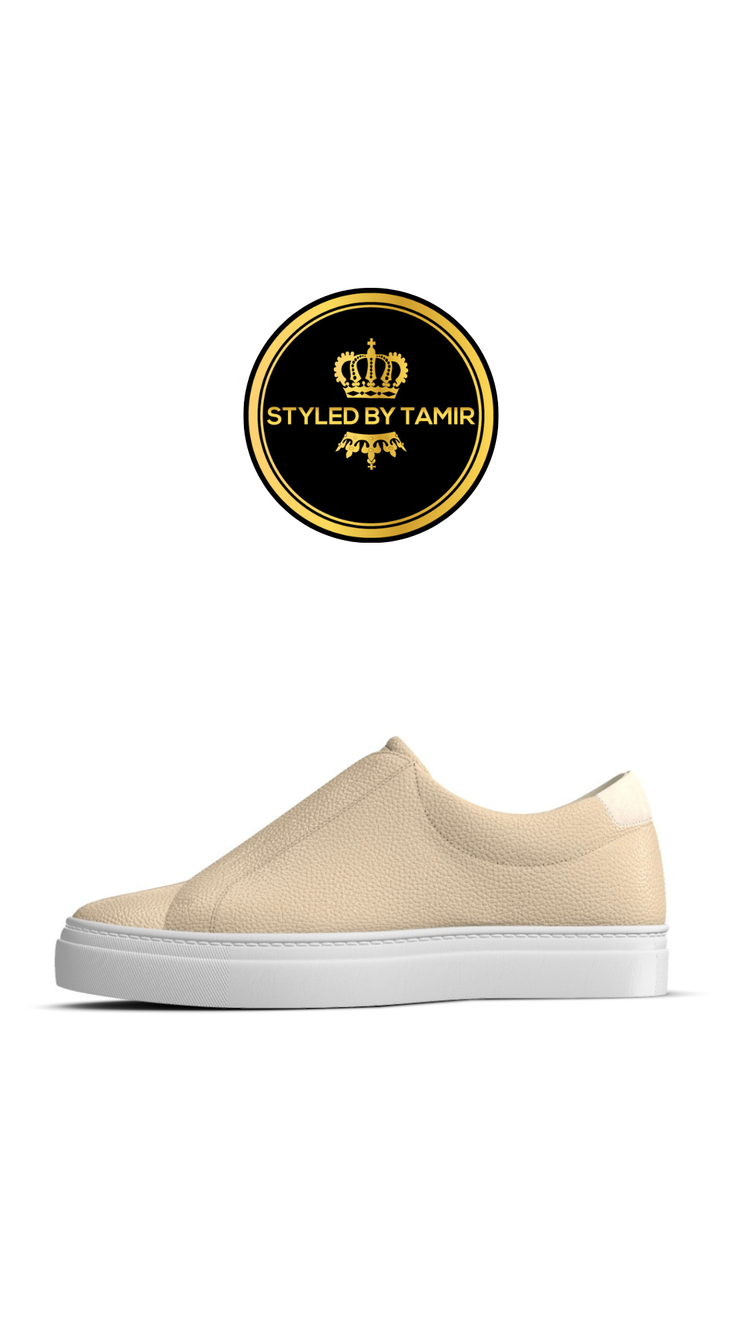 BEIGE FULLGRAIN X IVORY SUEDE ACCENT