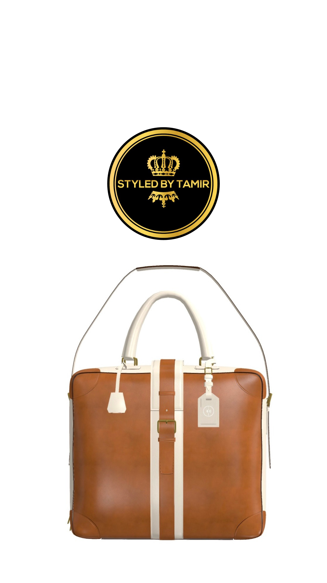 COGNAC PAINTED CALF X NUDE PAINTED CALF 