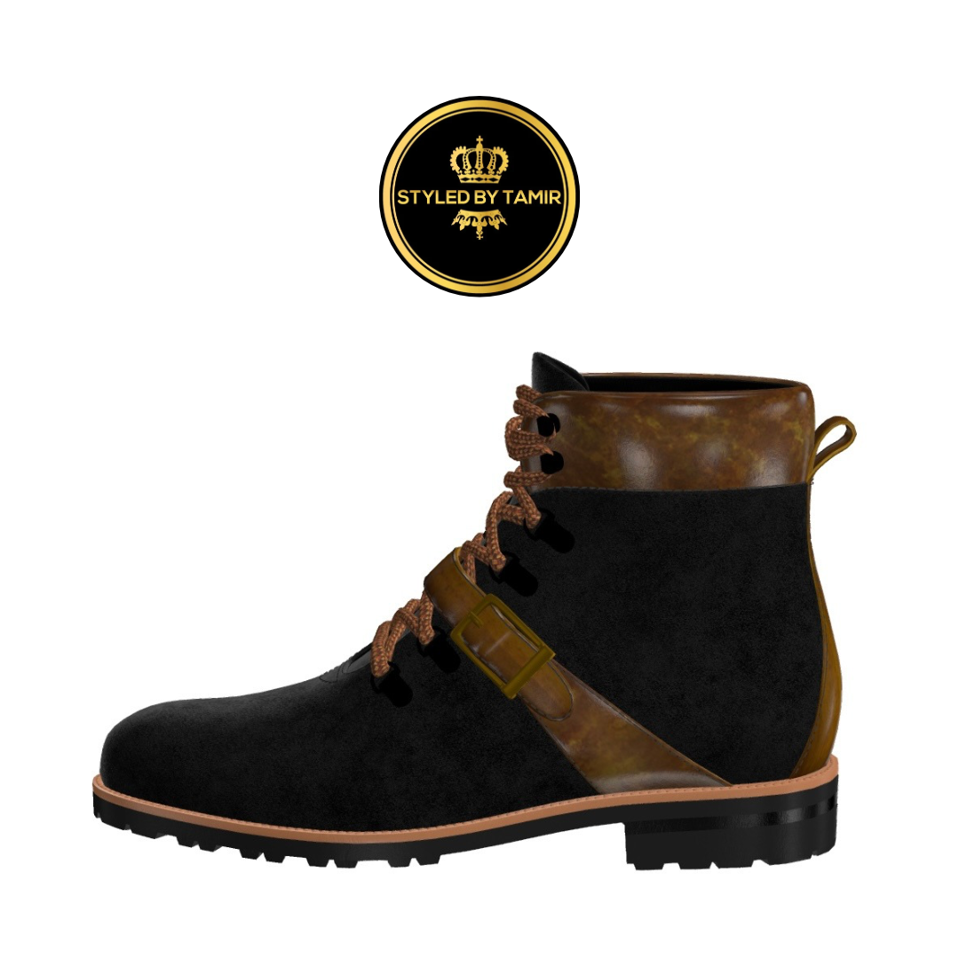 BLACK SUEDE X COGNAC PATINA X COGNAC MARBLE PATINA