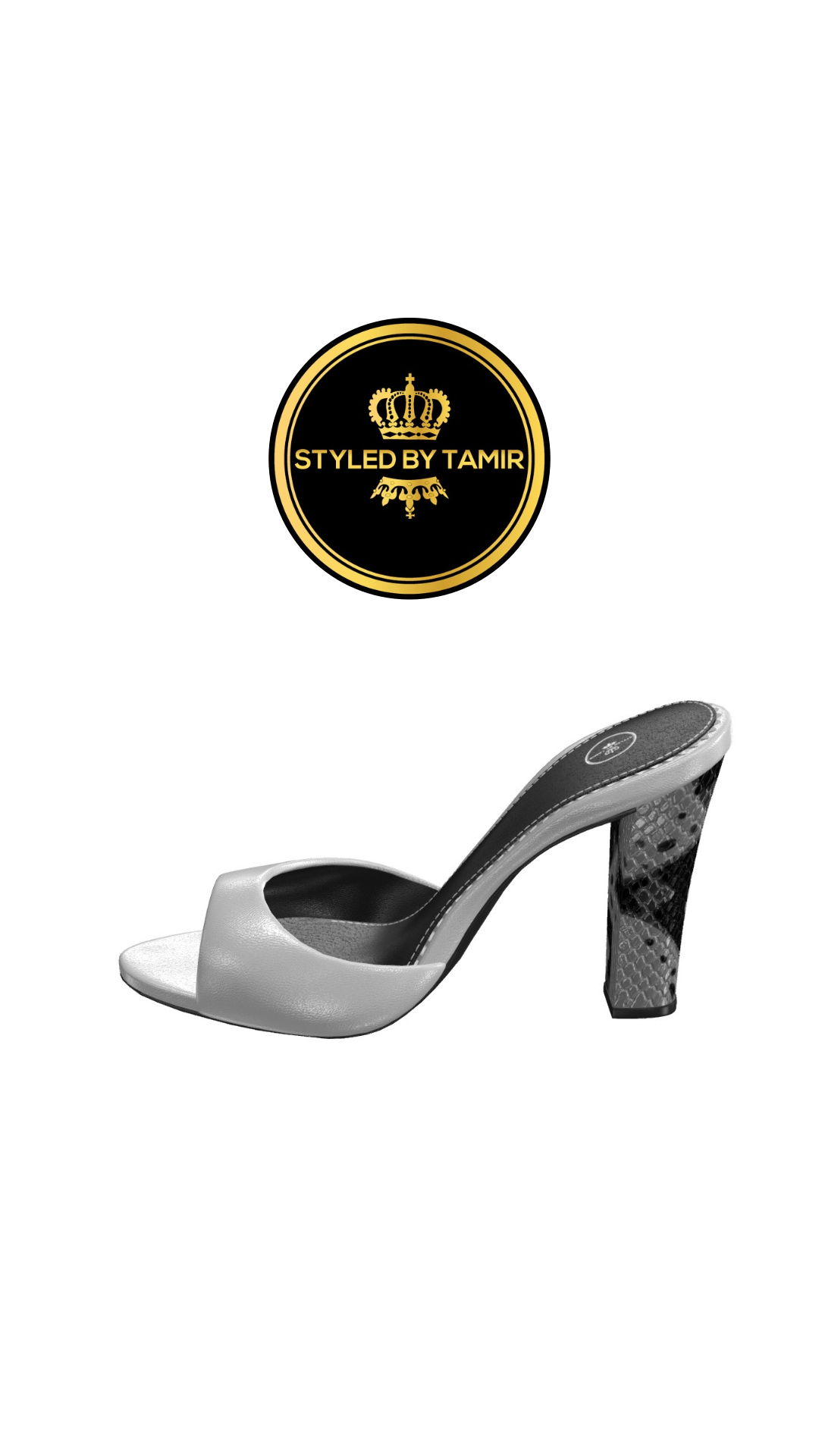 SILVER METALLIC CALF X SILVER SNAKESKIN 