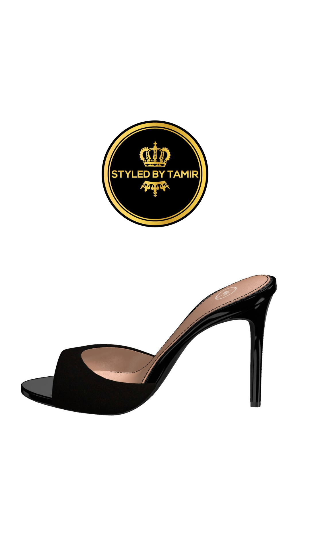 BLACK ITALIAN SUEDE X BLACK PATENT