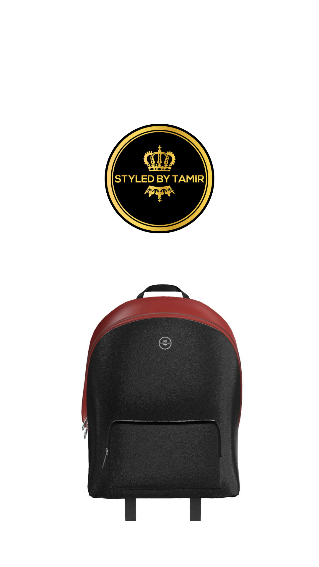 BLACK FULLGRAIN X RED PAINTED CALF