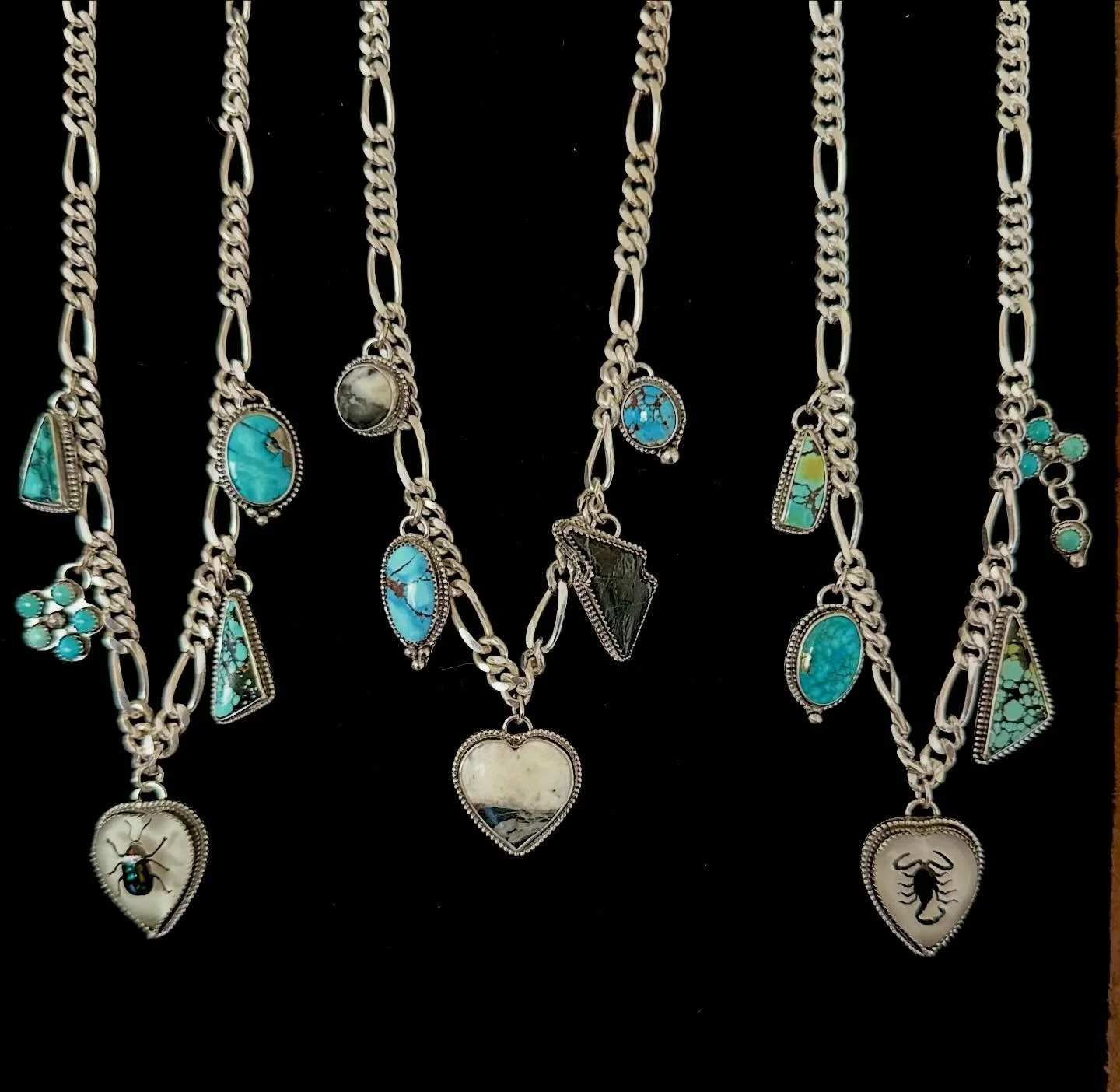 Here&rsquo;s some more detailed shots of the Figaro Charm necklaces available this Friday 9am Pacific time 💫