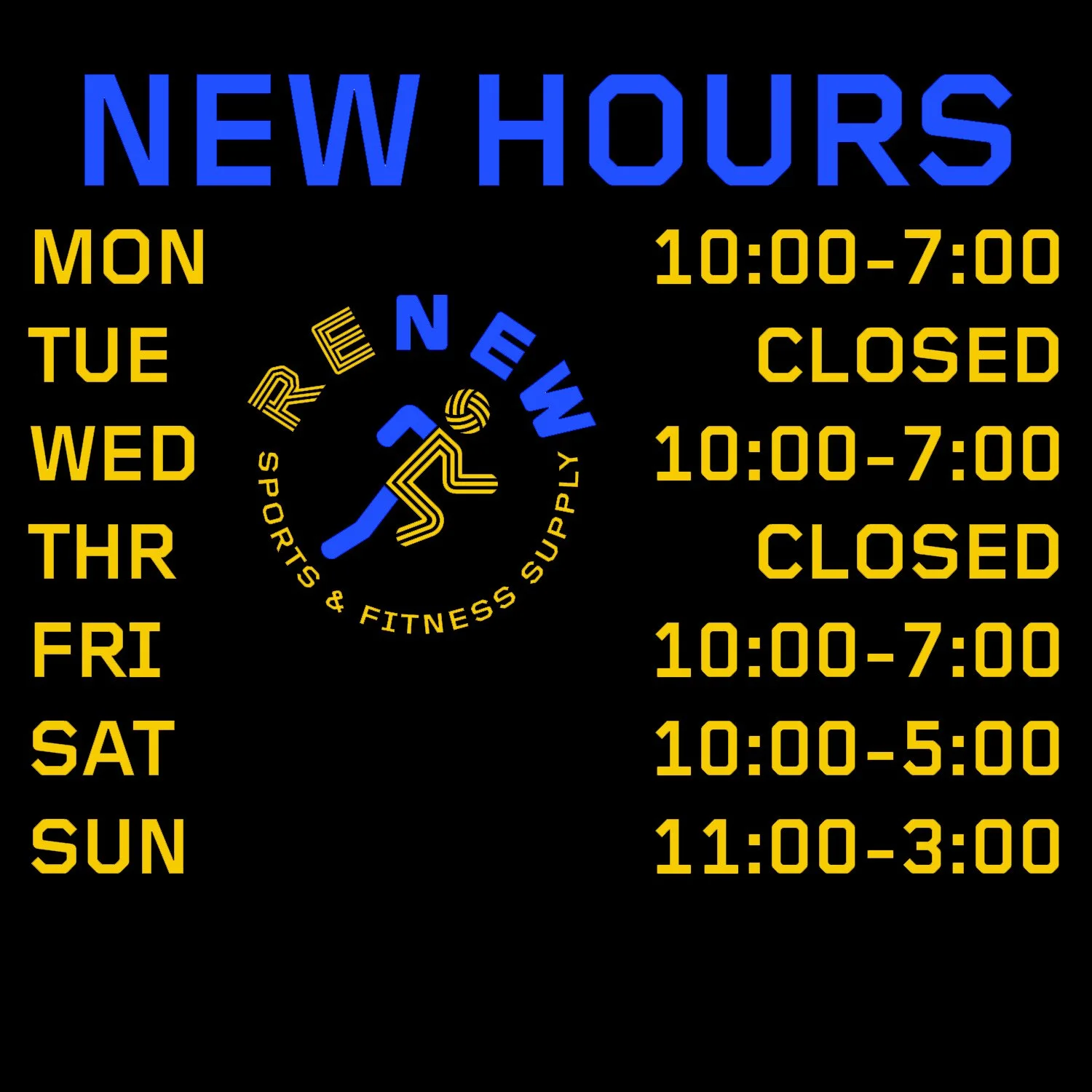 NEW HOURS. 

We will be available by appointment only on Tuesday and Thursdays.

#RenewSFS #Wauwatosa #Tosarocks #Shoplocal #Shopsmall #Shopsmallexceptontuesdaysandthursdaysbecauseweareclosed.