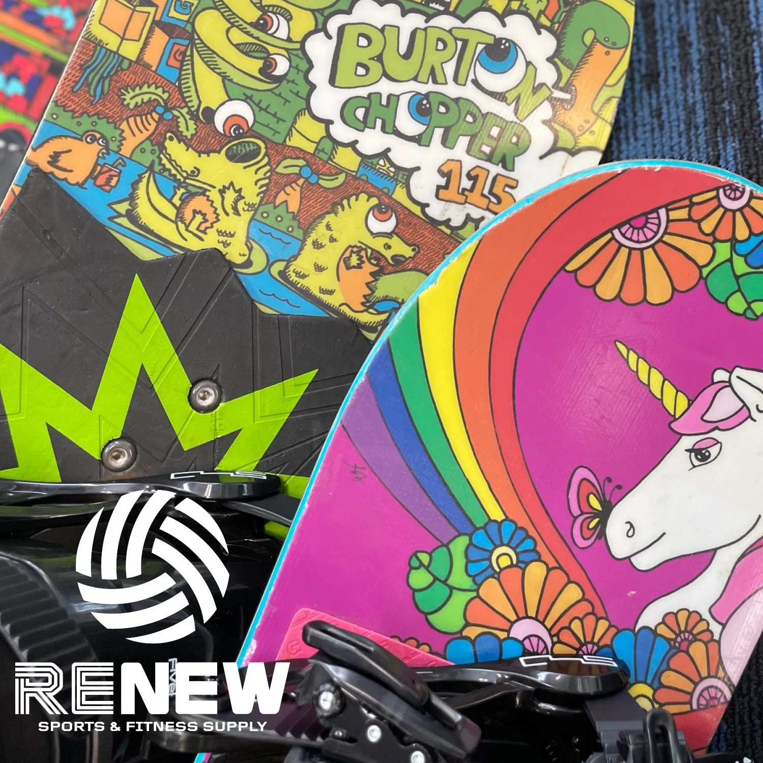 Hey! Check out these boards! They are so cool that the Unicorn board sold while we were making this ad!

#RenewSFS #burtonsnowboards #BuySellTrade