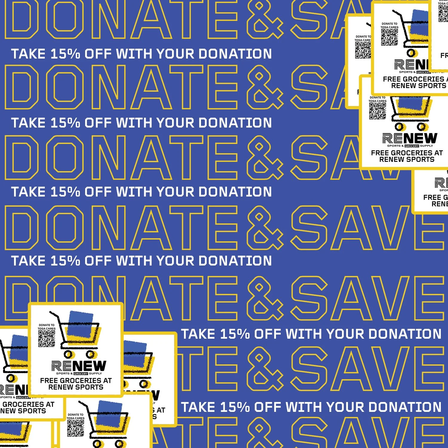 TAKE 15% OFF YOUR PURCHASE* WITH A DONATION TO Tosa Cares 

Exclusions apply. Stop in or call for more details.
@tosacares Tosa Rocks 

#RenewSFS #Wauwatosa #Tosarocks #TosaCares #Sale #Sports #BuySellTrade