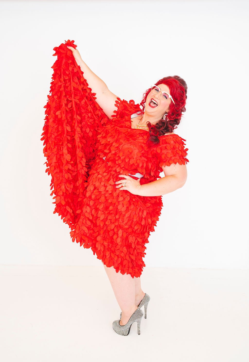 Famous Sharron_CLASSIC Red Dress Posing Hello_WS.jpg