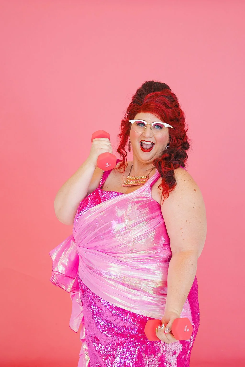 Famous Sharron_POSED Pink Sequin Fancy workout_WS.jpg