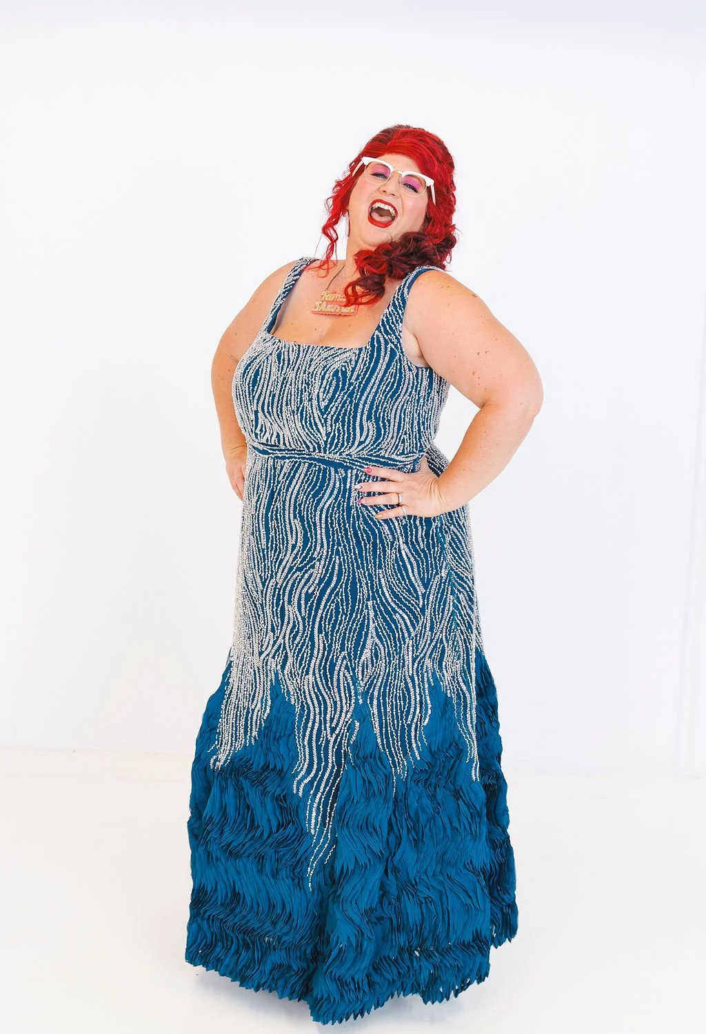 Famous Sharron_CLASSIC_Blue Beads Excited Standing_WS.jpg