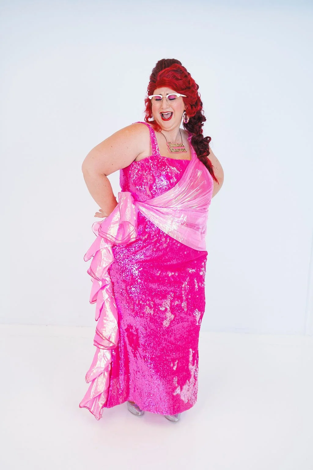 Famous Sharron_POSED_Pink Sequin Hands Hips_WS.jpg