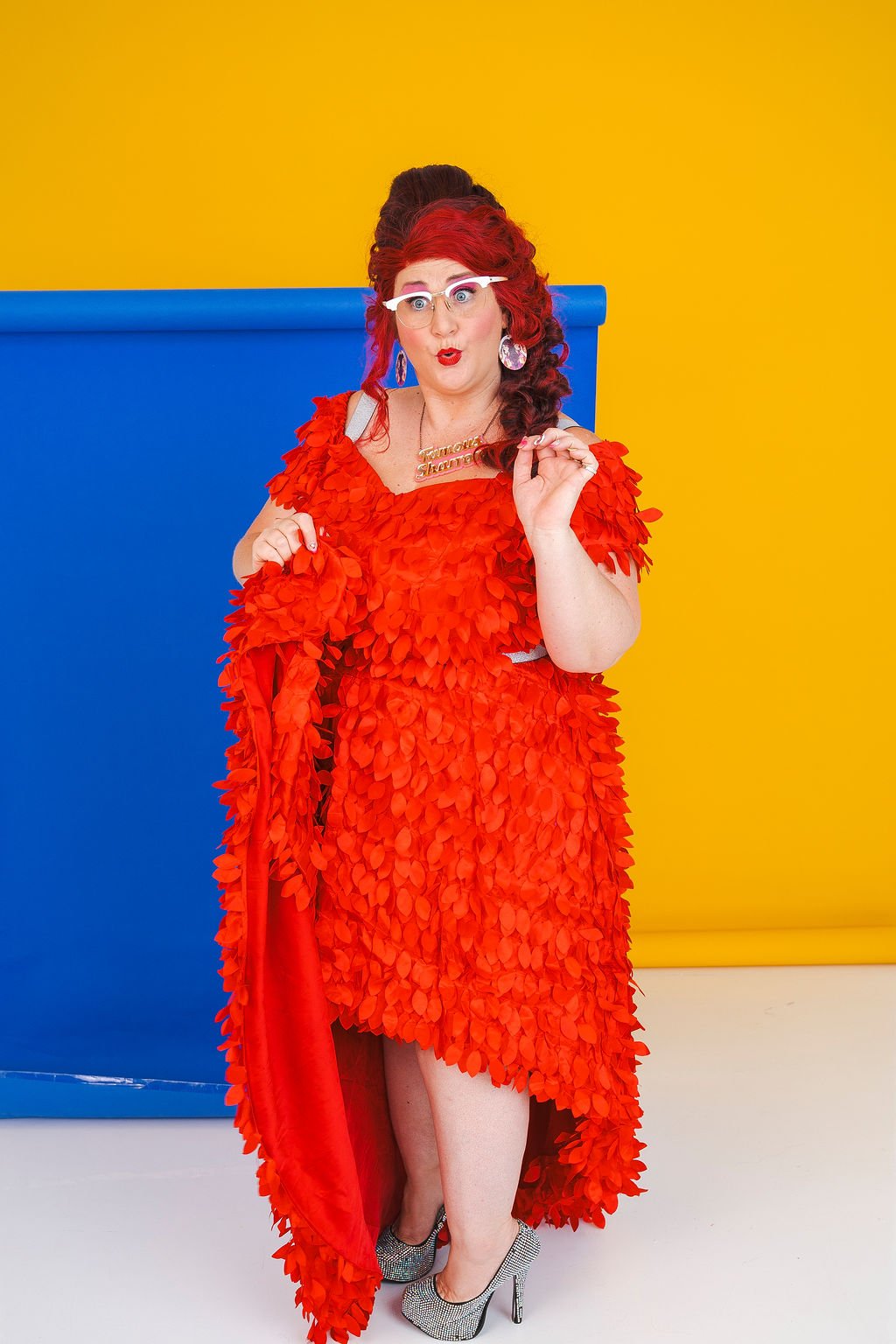 Famous Sharron_POSED Red Dress Blue Bk Ok Ok Okayy_WS.jpg