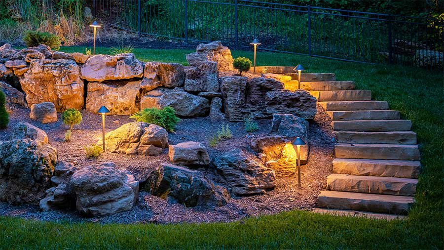 Outdoor pathway lightning