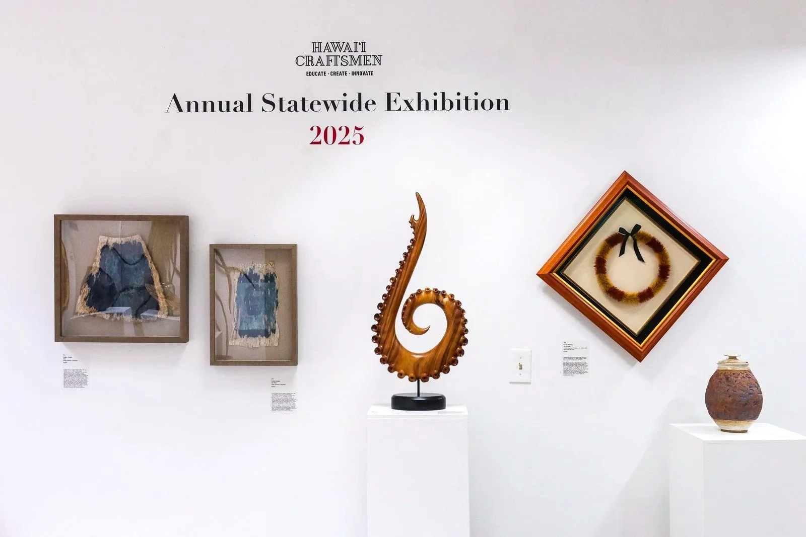 CLOSING SOON: The @hawaiicraftsmen Annual Statewide Exhibition 2025, on view until this Saturday, November 1, 2025 during regular gallery hours, Tuesday - Sunday 11-5 p.m.  Just a few more days to see all the extraordinary artwork, and experience the