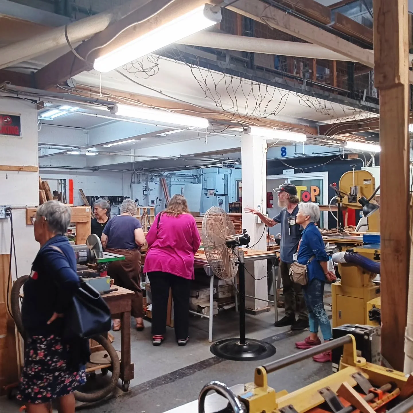DAC Volunteer field trip to the Honolulu Kupuna Shed workshop in Kakaako! This wonderful nonprofit, with its talented woodworkers, provides a location for seniors (Kupuna) to find companionship, well-being, and purpose in retirement, to share experie