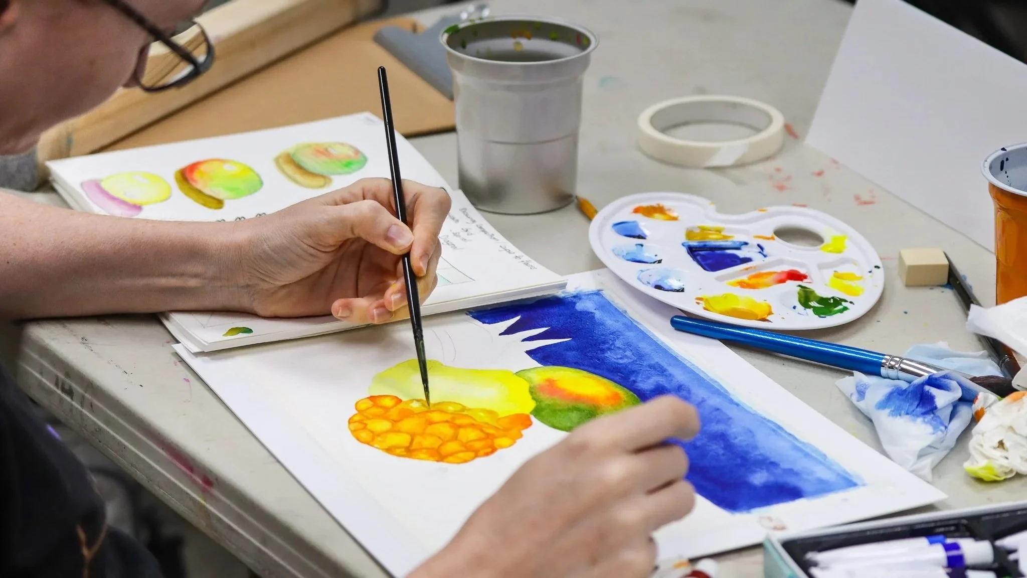BASIC WATERCOLOR & SKETCHBOOK TECHNIQUES with Michelle Dolan - Botanicals/Postcards