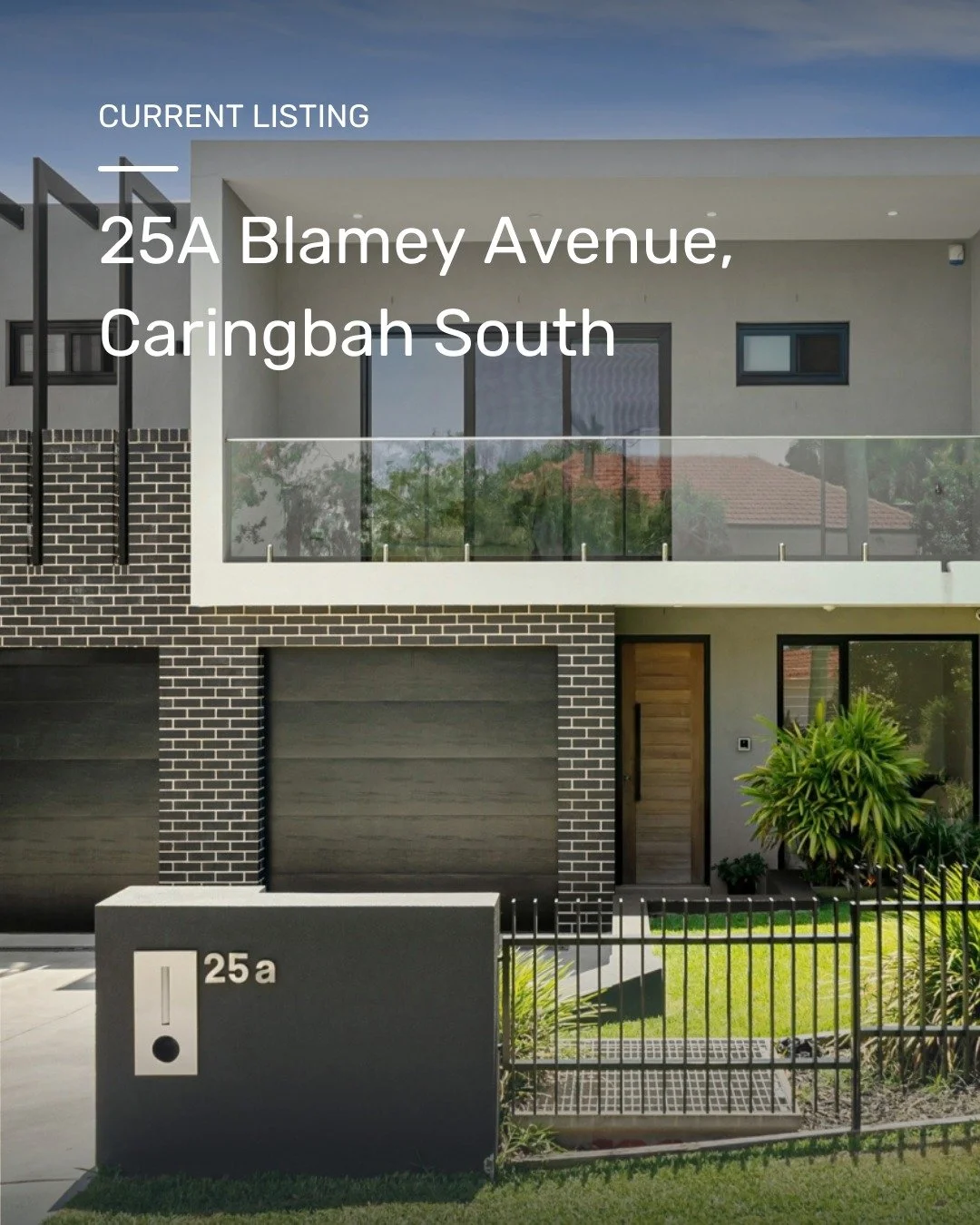 25a Blamey Avenue, Caringbah South

Auction: Saturday 28th February, 10:30am

Positioned in the heart of beautiful Caringbah South, this recently built home is moments from Caringbah Shopping Village and only a short drive to Cronulla.

Designed for 