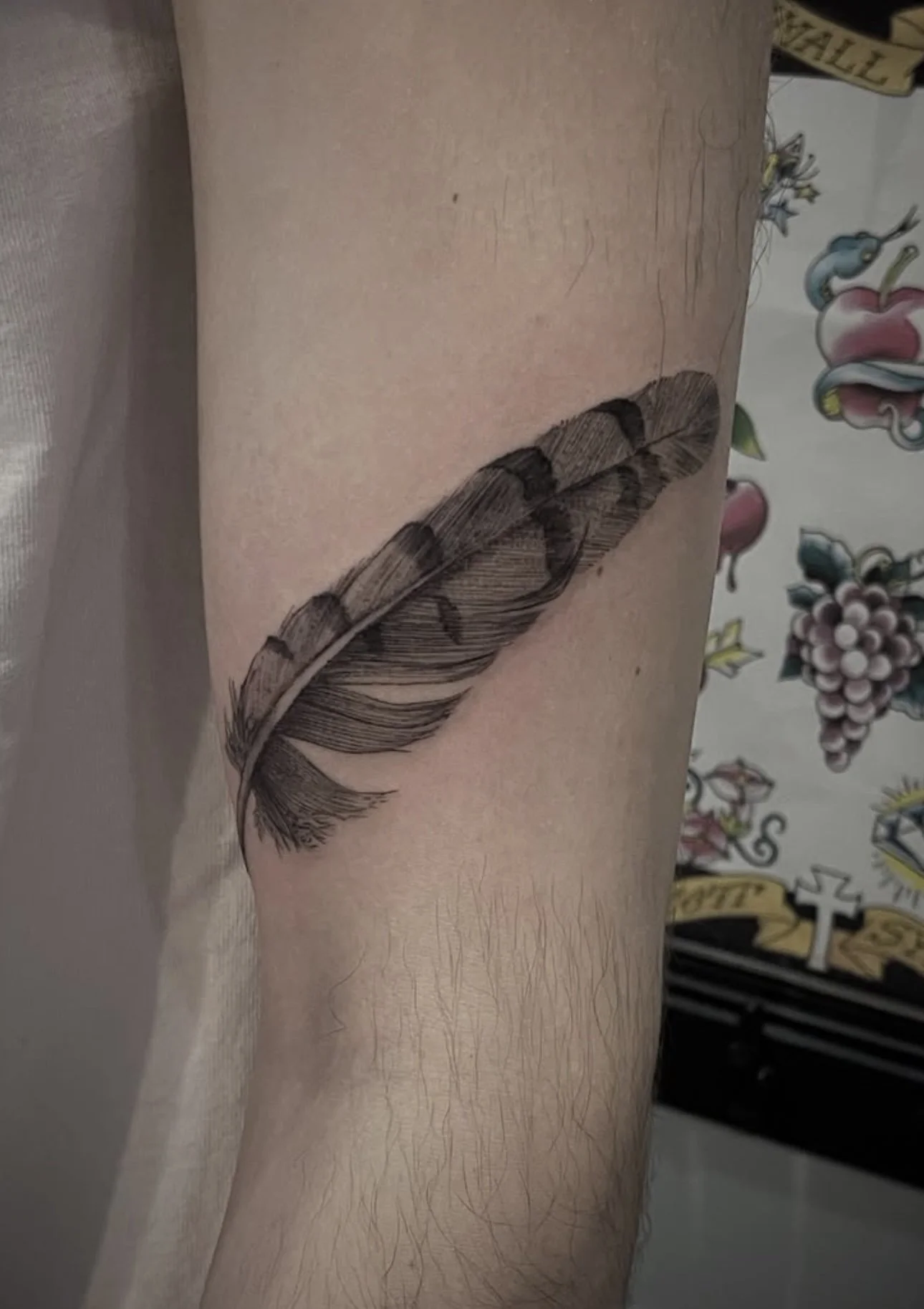 Photorealism Feather Tattoo