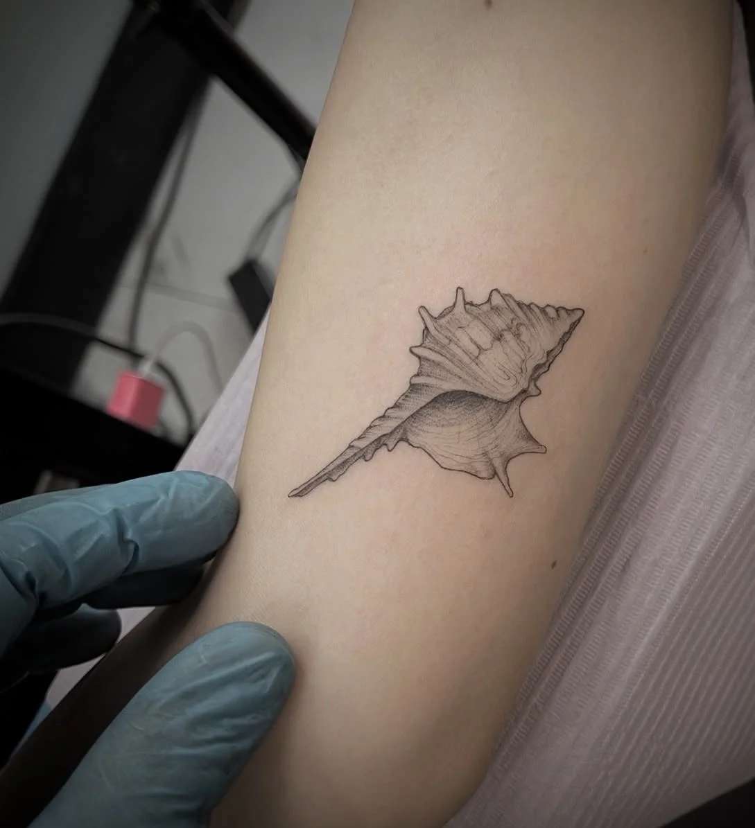 Realism Florida Seashell Tattoo
