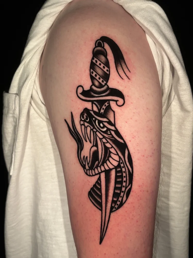 American Traditional tattoo by Josh at Electric Street Tattoo, Fort Lauderdale