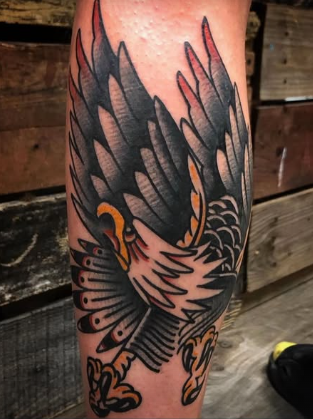 American Traditional eagle tattoo by Josh at Electric Street Tattoo, Fort Lauderdale