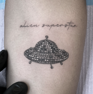 disco micro tattoo