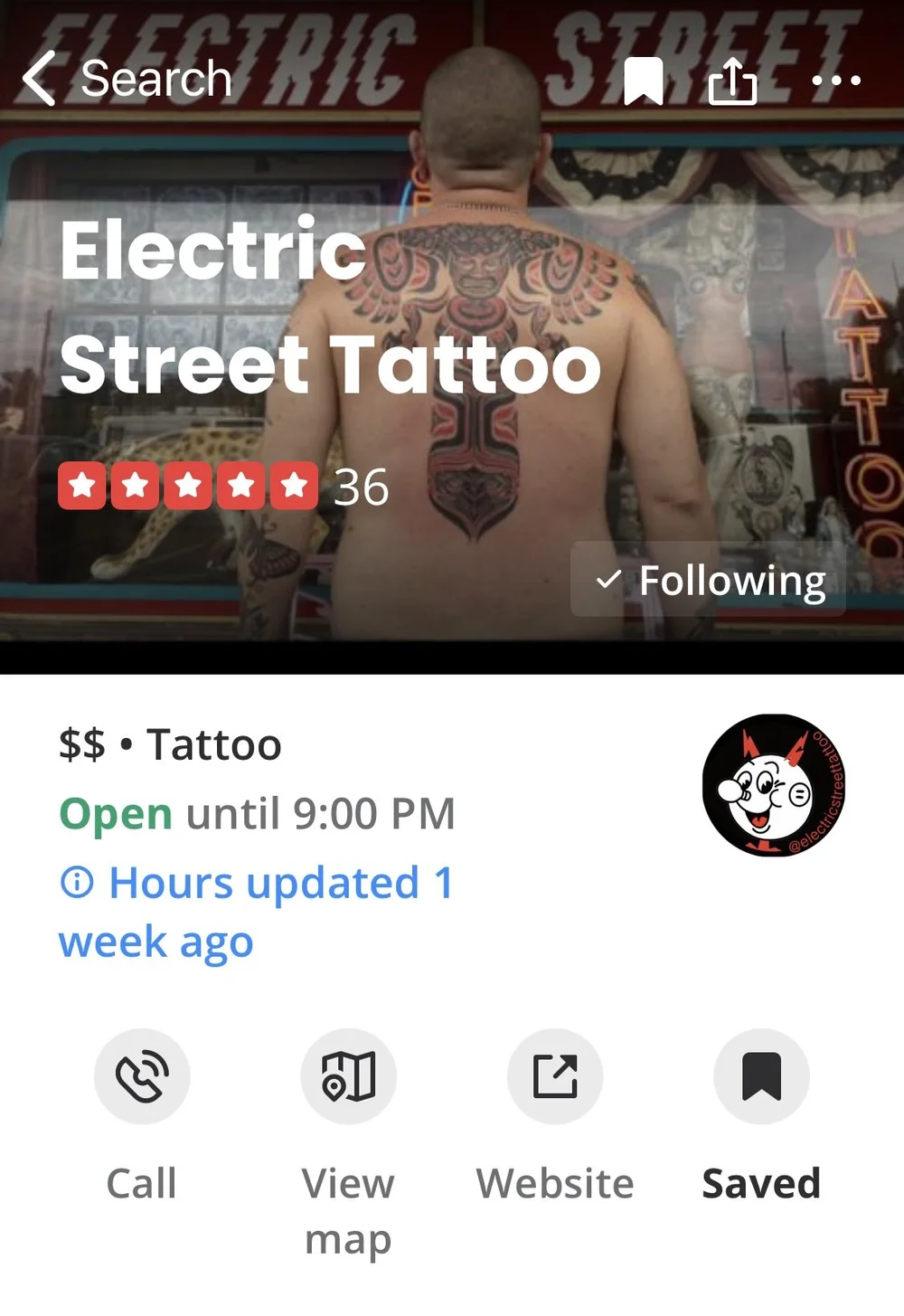Tattoo Shop Near Me — Electric Street Tattoo