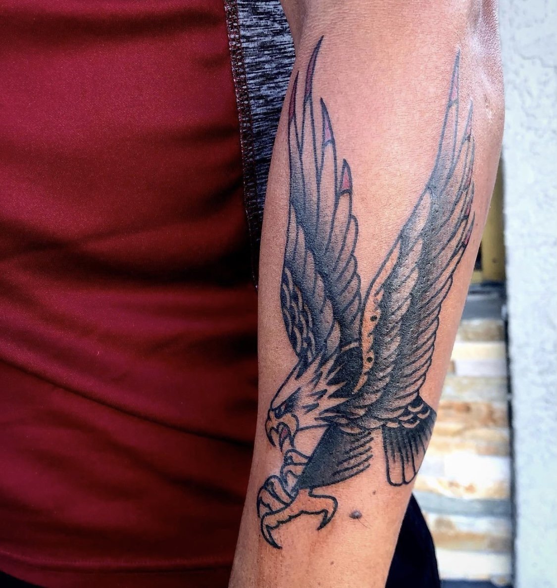 American Traditional Eagle Tattoo Chest - Tattoo Ideas and Designs | Tattoos .ai