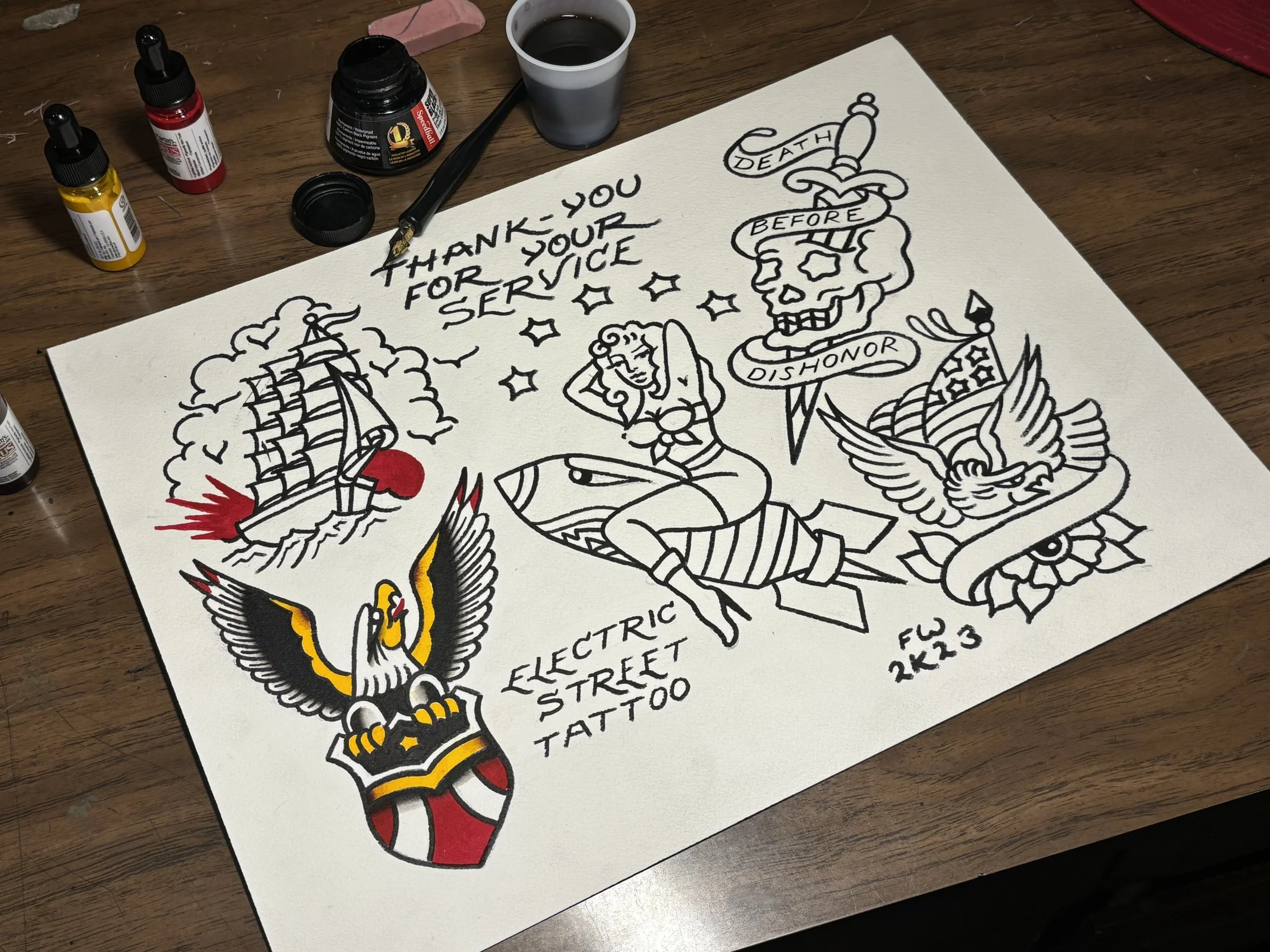 Traditional Veteran's Day tattoos