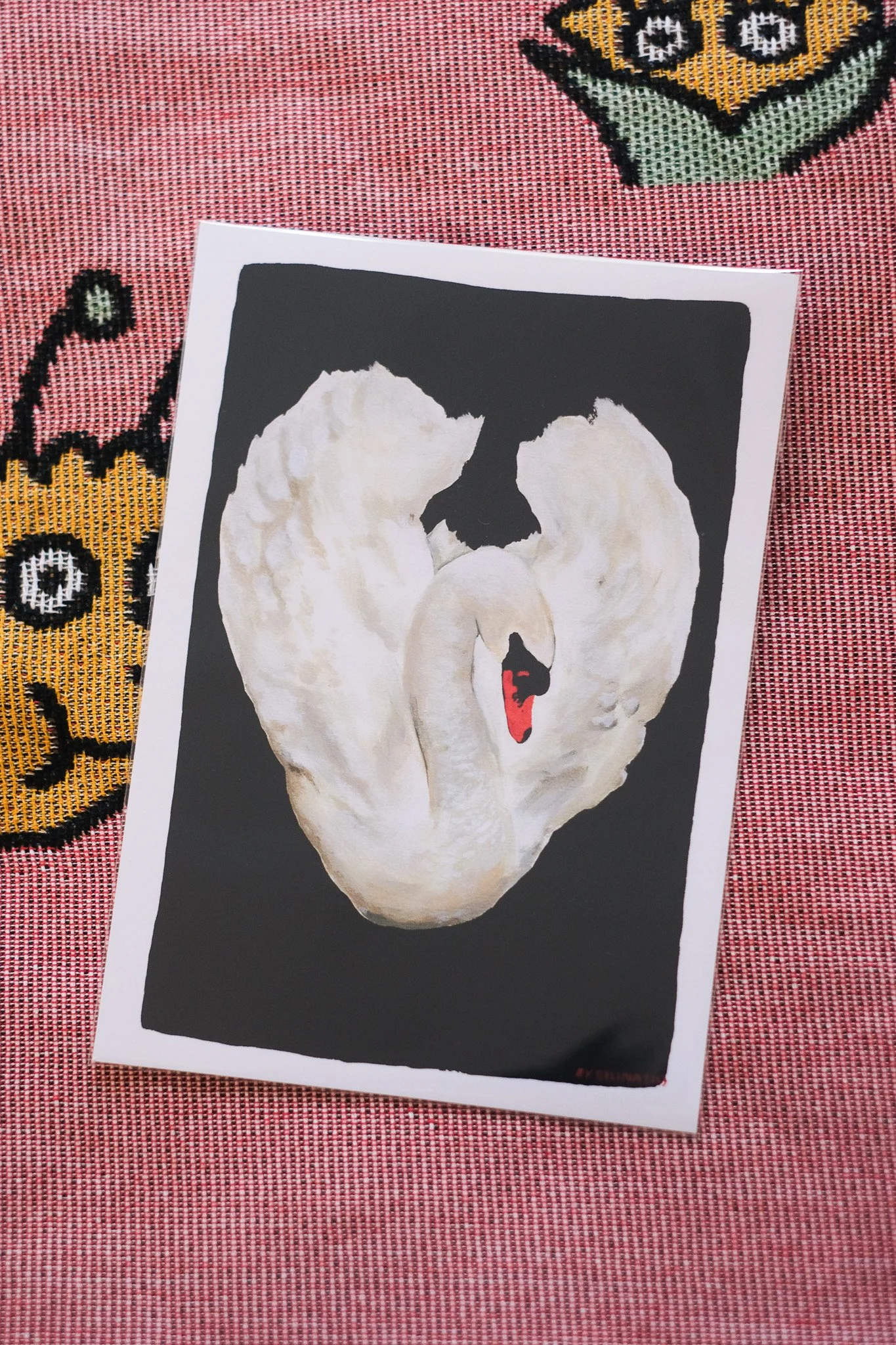 Heart swan ~ a5 print