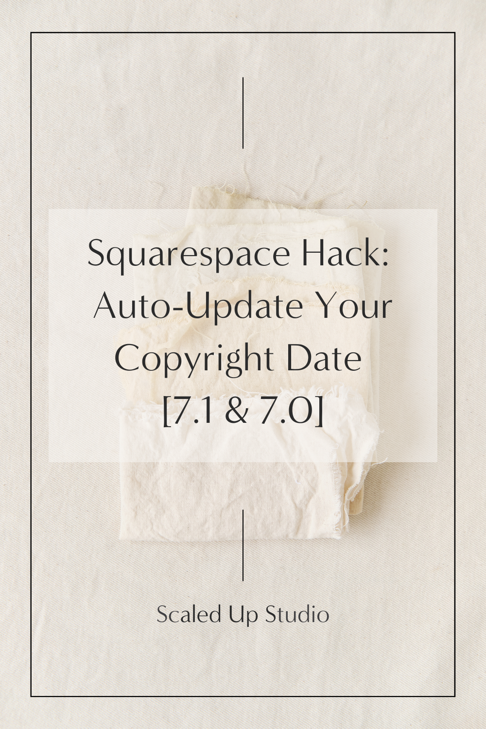 Copyright Date Code Automation for Squarespace Websites 7.1 & 7.0