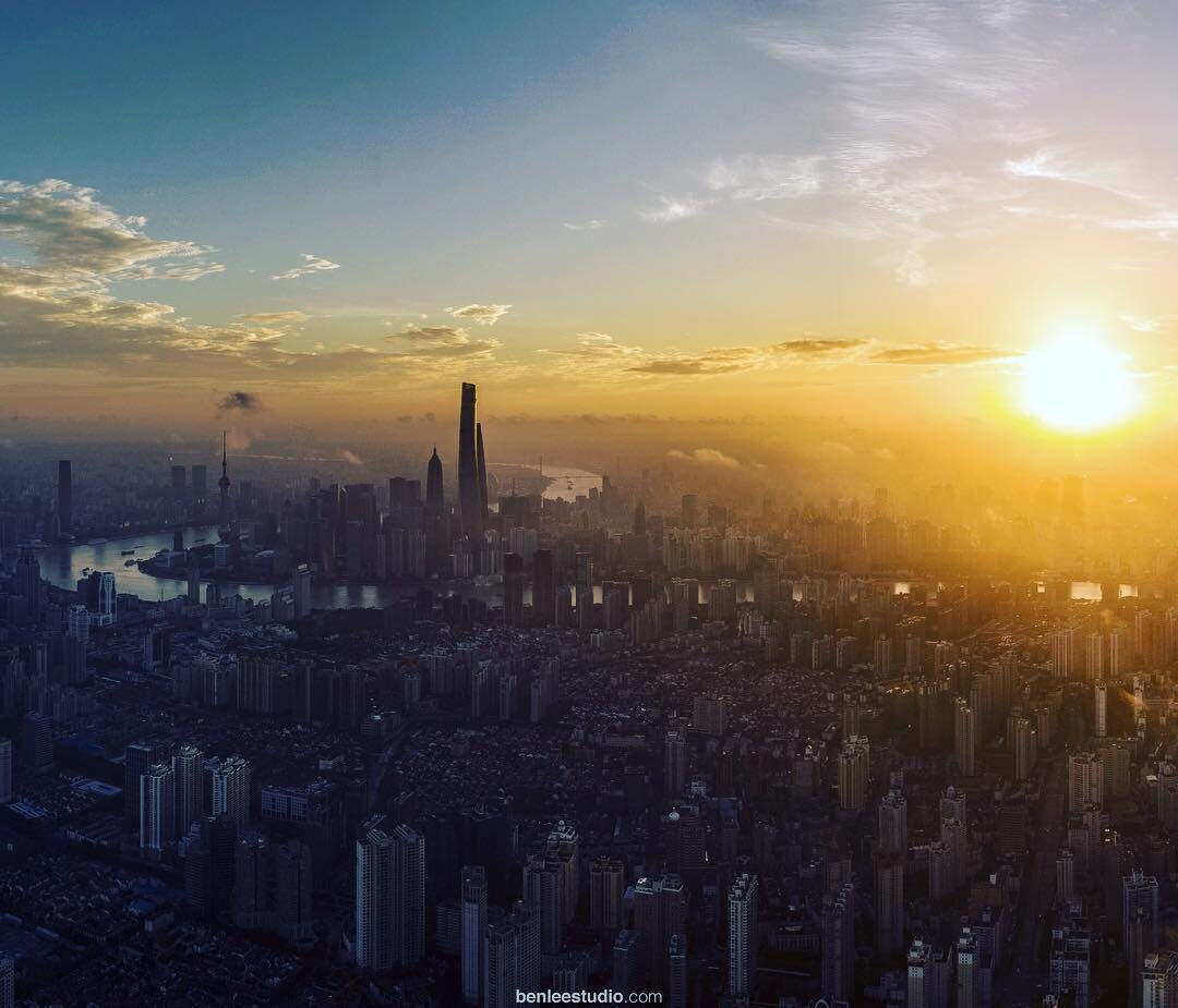 Epic sunrise #Shanghai