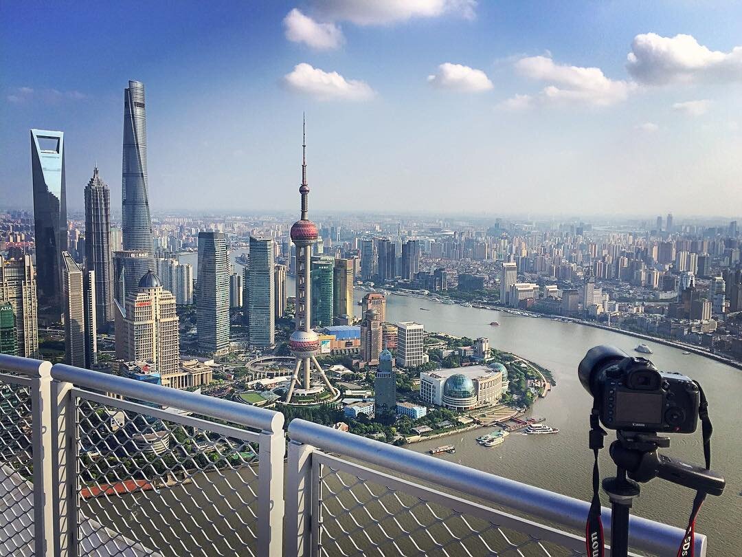 Shooting on a #helipad today! Special thanks to #WHotel #Shanghai @WHotels @WShanghai